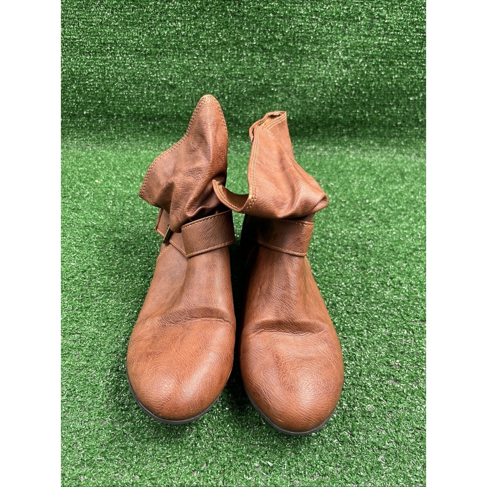 Lower East Side Brown Slouch Boots w/ Buckle Womens‎ Size 8W
